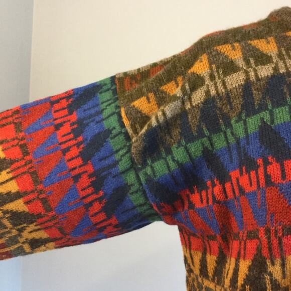 Millma 100% Alpaca Hand-Loomed Sweater – L – Geometric Knit from Bolivia - Picture 4 of 10